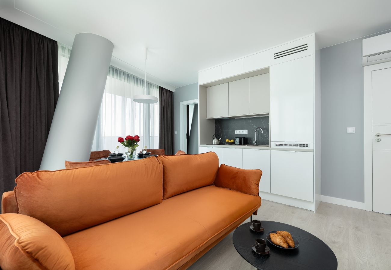 Apartament w Międzyzdroje - Nowoczesny Apartament z Widokiem na Morze | 2 sypialnie | Basen | Siłownia | Międzyzdroje | Klimatyzacja | Parking 